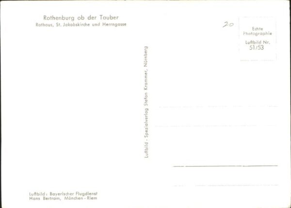 Rothenburg Tauber Rathaus St Jakobskirche und Herrengasse – Bild 2