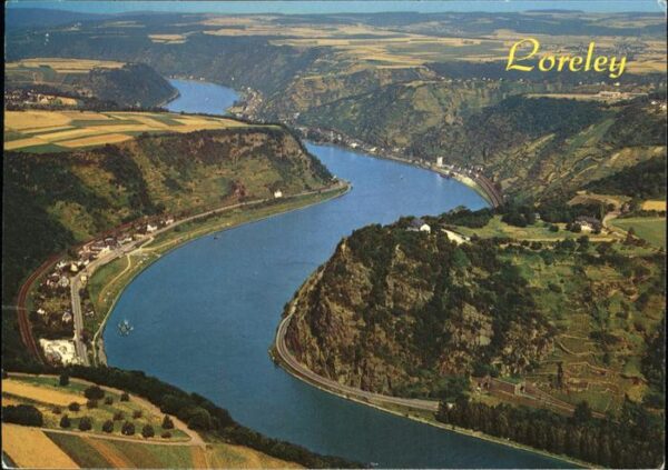 St Goarshausen Blick von der Loreley