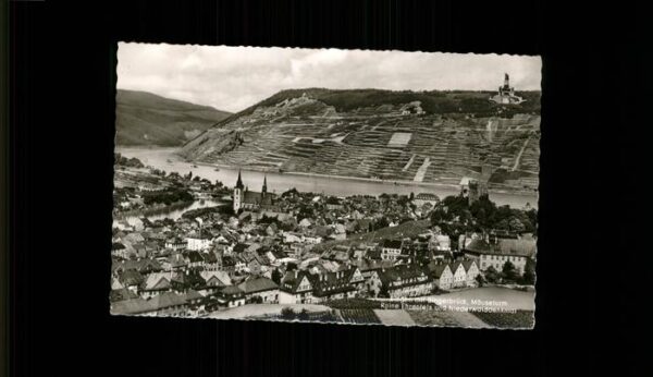 Bingen Rhein mit Ruine Ehrenfels