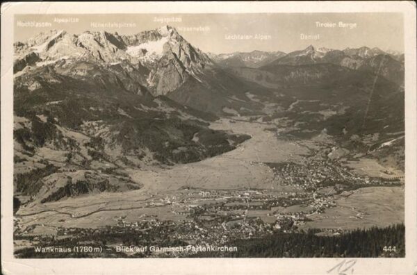 Garmisch-Partenkirchen Blick vom Wanknaus