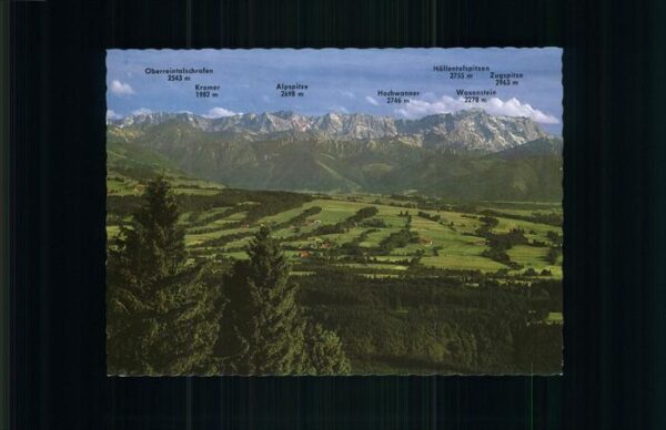 Hohenpeissenberg Blick auf Wettersteinhochgebirge