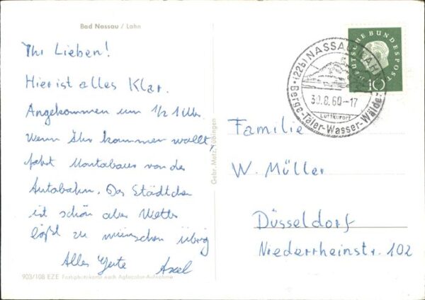 Nassau Lahn mit sauberem Werbestempel – Bild 2
