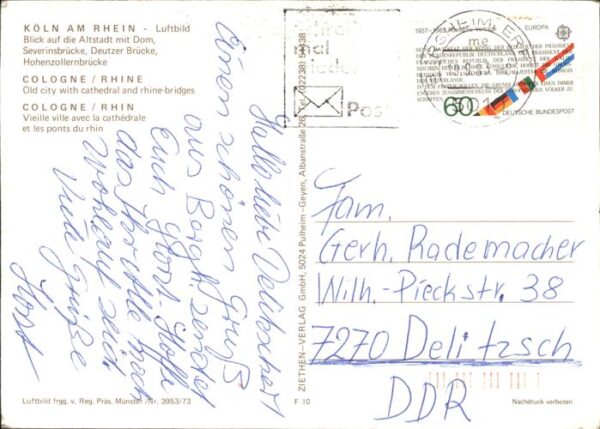 Koeln Rhein mit Rheinbrücken u.Dom – Bild 2