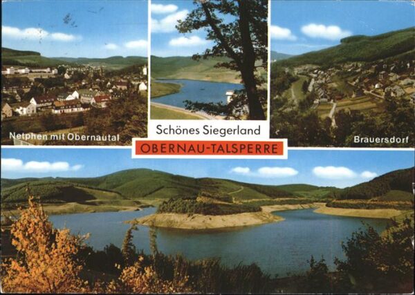 Netphen mit Obernautalsperre u.Brauersdorf