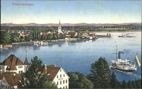 Friedrichshafen Bodensee Panorama Dampfer