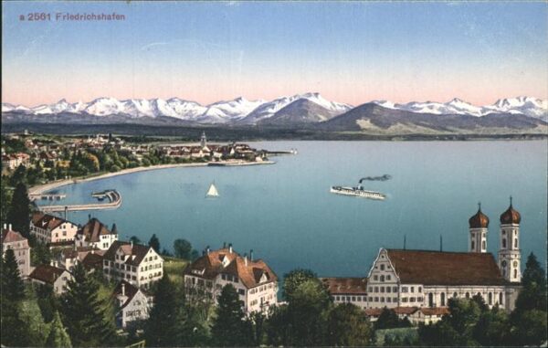 Friedrichshafen Bodensee Panorama Dampfer Kirche