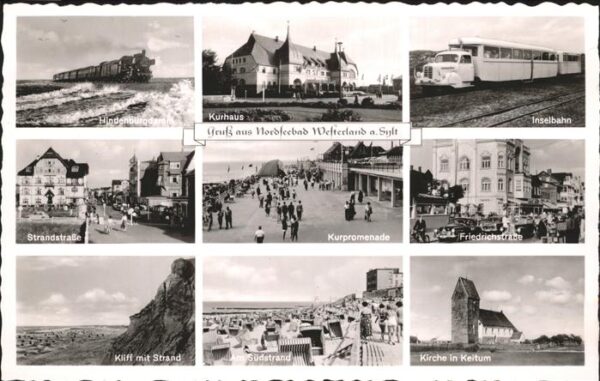 Westerland Sylt Hindenburgdamm Kurhaus Inselbahn Strand