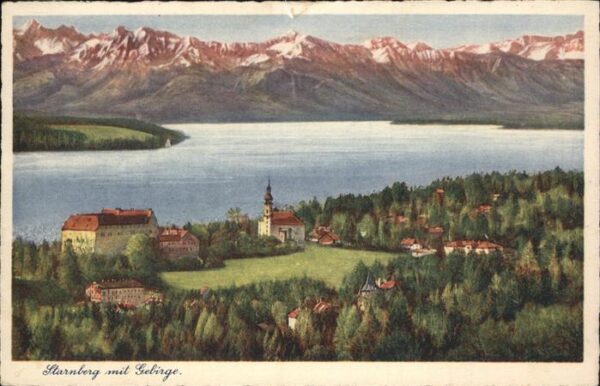Starnberg mit Starnberger See und Alpen