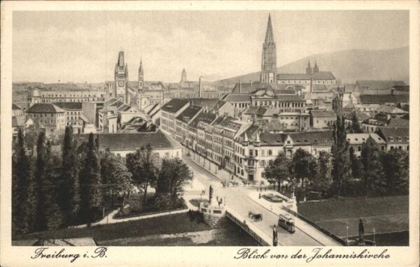 Freiburg Breisgau Blick von der Johanniskirche