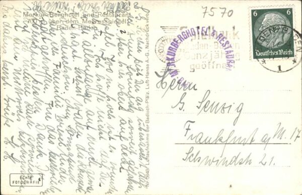 Baden-Baden Merkur Berghotel Restaurant – Bild 2