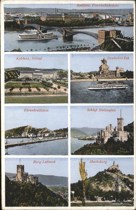 Koblenz Rhein Eisenbahnbrücke Schloss Deutsches Eck E