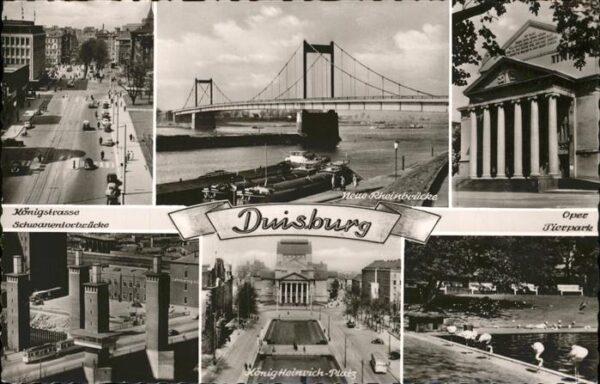 Duisburg Ruhr Königsstr Rheinbrücke Oper Tierpark Kön