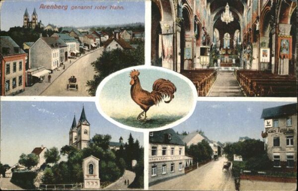 Arenberg Koblenz Stadtblick Roter Hahn Kirche Inneres