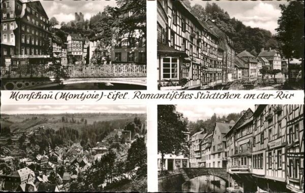 Monschau Panorama mit Teilansichten