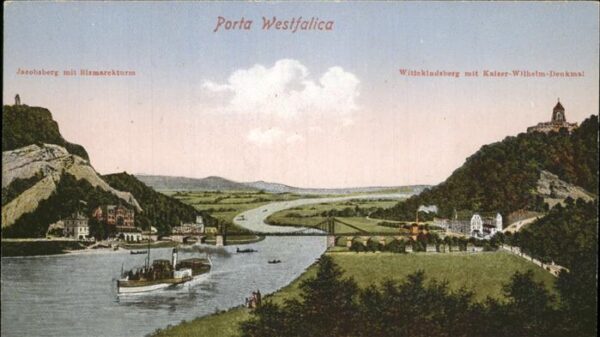 Porta Westfalica Jakobsberg mit Bismarckturm Wittekindsb