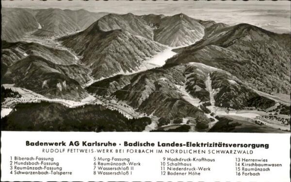 Forbach Baden Rud Fettweiss Werk Panoramakarte