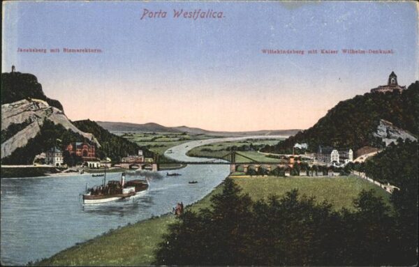 Porta Westfalica Jacobsberg mit Bismarckturm Wittekind m