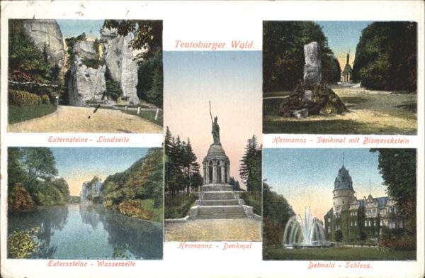 Hermannsdenkmal Externsteine Land und Wasserseite Herma