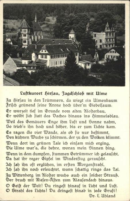 Hirsau Jagdschloss mit Ulme