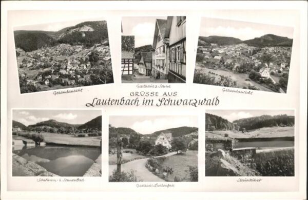 Lautenbach Durbach Gesamtansicht Gasthaus Sonne Schwimmbad