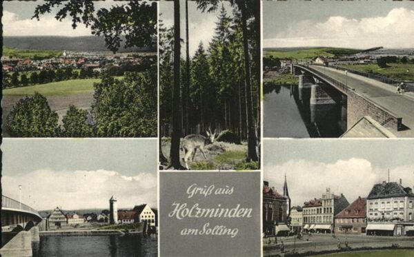 Holzminden Weser Panorama Brücke Teilansichten