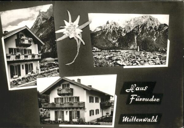 Mittenwald Bayern Haus Fürruder Panorama Teilansichten