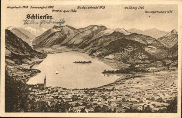 Schliersee Totalansicht mit Alpenpanorama