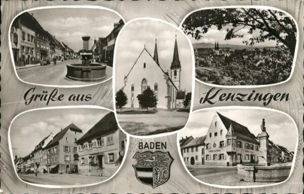 Kenzingen Panorama Markt Brunnen Kirche