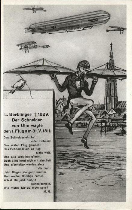 Ulm Donau Karikatur Der Schneider von Ulm
