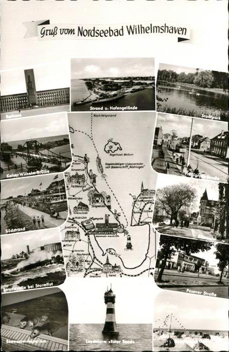 Wilhelmshaven Lageplan Rathaus Kaiser Wilhelm Brücke