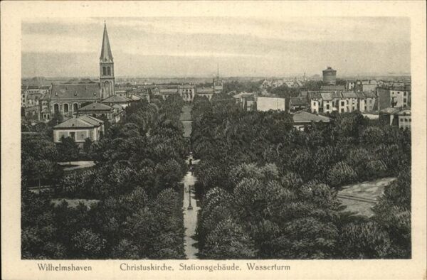 Wilhelmshaven Christuskirche Stationsgebäude Wassertu