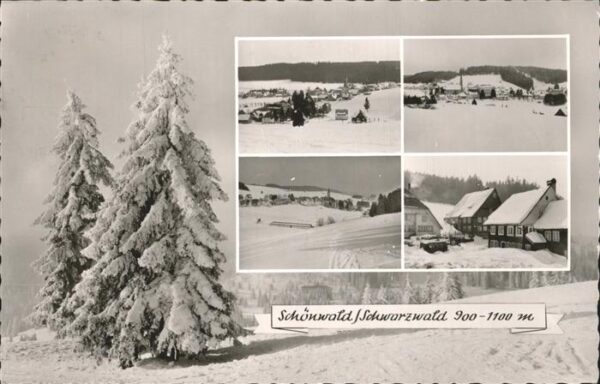 Schoenwald Schwarzwald Panorama Teilansichten
