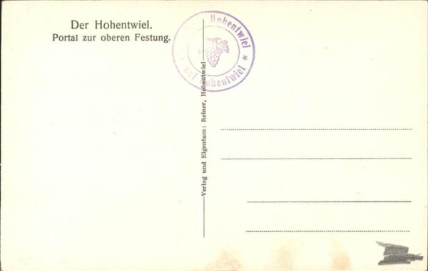 Hohentwiel Portal zur oberen Festung Zeichnung – Bild 2
