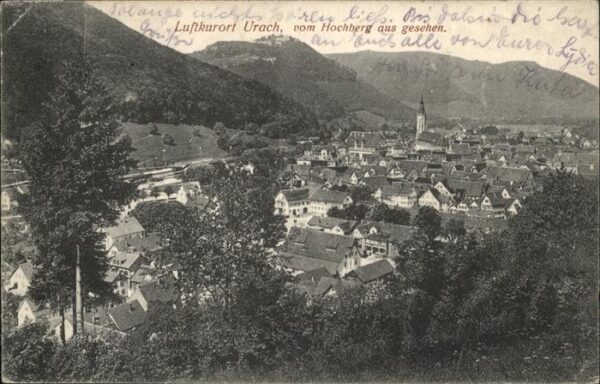 Urach Bad Panorama vom Hochberg