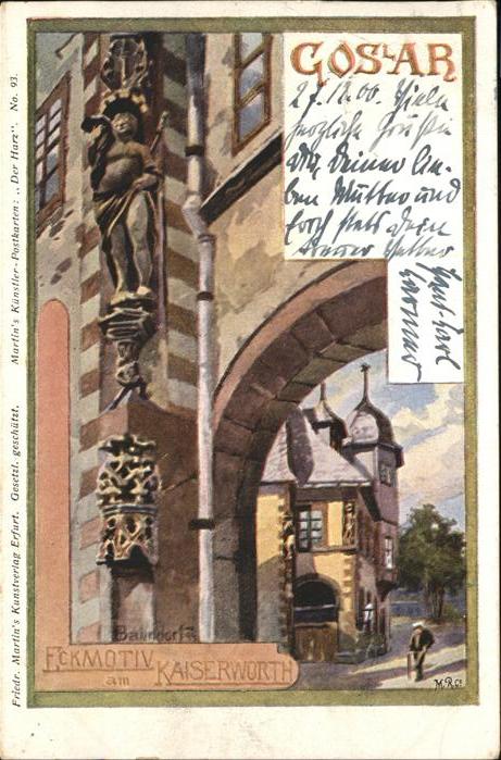 Goslar Eckmotiv am Kaiserworth