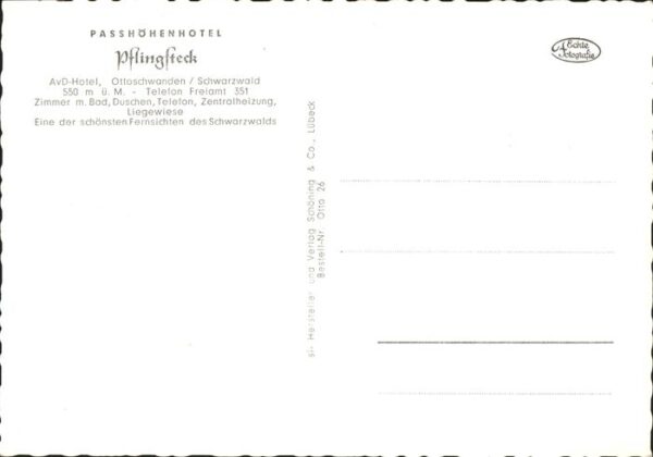 Ottoschwanden Passhöhenhotel Pflingsteck Teilansichte – Bild 2