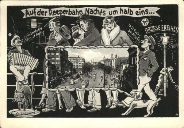 St Pauli Reeperbahn Karikatur