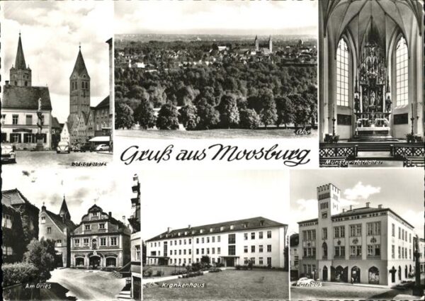 Moosburg Isar Panorama Stadtplatz Münster Hochaltar A