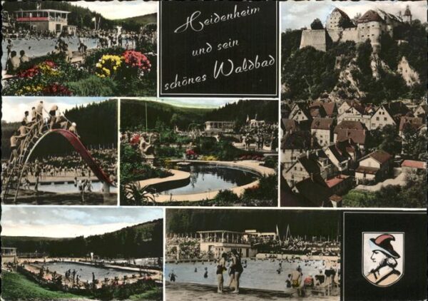 Heidenheim Brenz Ortsblick mit Schloss Waldbadpartien