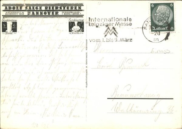Hannover Adolf Saege Bierstuben Stadthalle Ratha – Bild 2