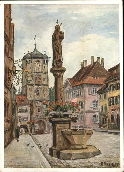 Wangen Allgaeu Brunnen Stadttor