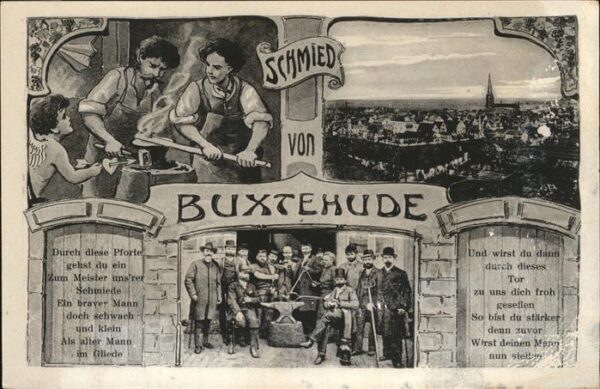 Buxtehude Schmied von Buxtehude Illustration Pano