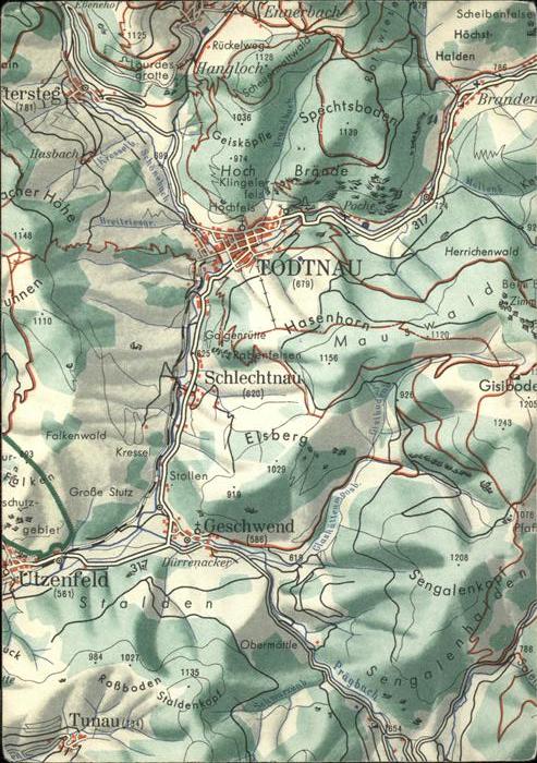 Todtnau Gebietskarte