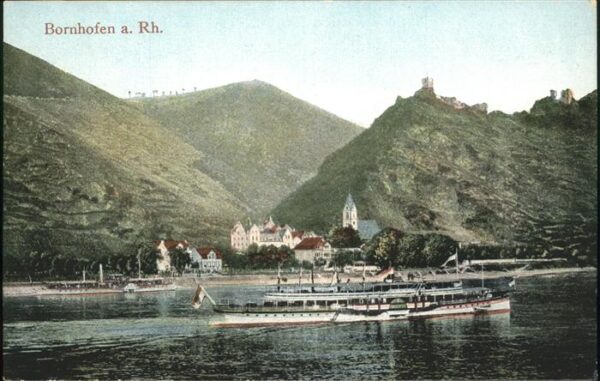 Kamp-Bornhofen Rheinpanorama mit Burg