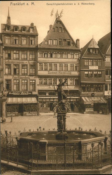 Frankfurt Main Römerberg Gerechtigkeitsbrunnen