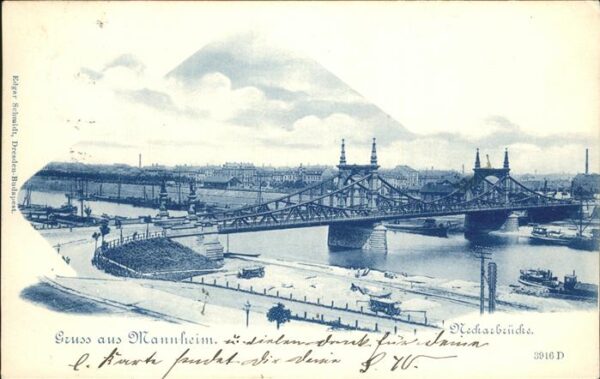 Mannheim Neckarbrücke Schiffe