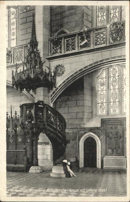 Wittenberg Lutherstadt Schlosskirche Kanzlei mit Luthers Grab