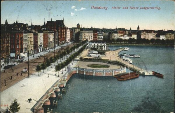 Hamburg Alster Neuer Jungfernstieg
