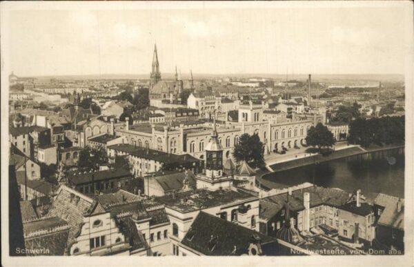 Schwerin Mecklenburg Domblick Nordwestseite