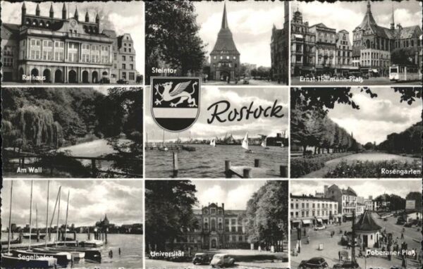 Rostock Steintor Doberaner Platz Wall Rathaus W